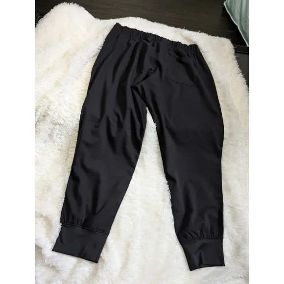 Vince Camuto Black Scrub Pants Joggers Size Petite Large - Picture 2 of 8